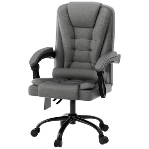 2 Point Massage Office Chair Fabric Black