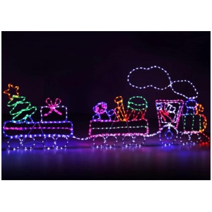 2.1M Christmas Lights 631 LED Train Motif Light Decorations Jingle Jollys
