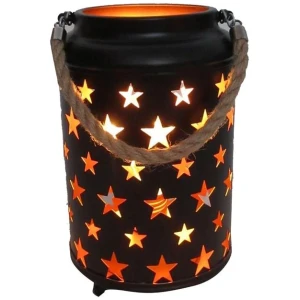 20cm Starry LED Lantern Light with Rope Handle Star Bedside Table Desk Lamp