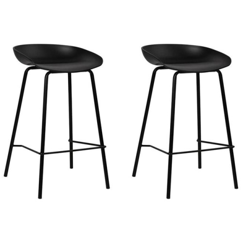 2x Bar Stools Kitchen Counter Stools Metal