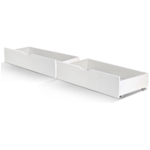 2x Bed Frame Storage Drawers Trundle White