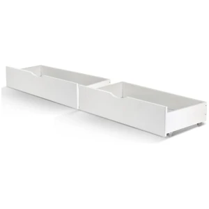 2x Bed Frame Storage Drawers Trundle White