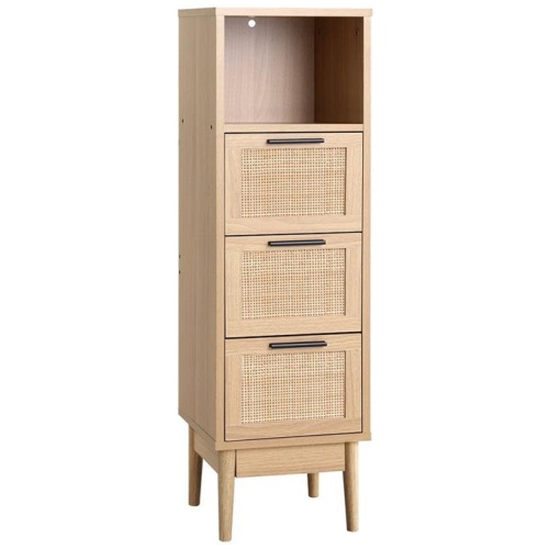 3 Chest of Drawers Rattan Furniture Cabinet Storage Side End Table Shelf