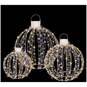3 PCS Christmas Lights 360 LED Fairy Light Ball Decorations Jingle Jollys