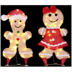 30 LED Christmas Lights Gingerbread Motif Fairy Light Decoration Jingle Jollys