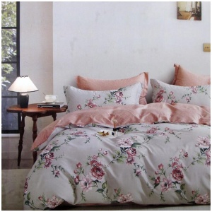 300TC Caterina Reversible Cotton Quilt Cover Set Queen