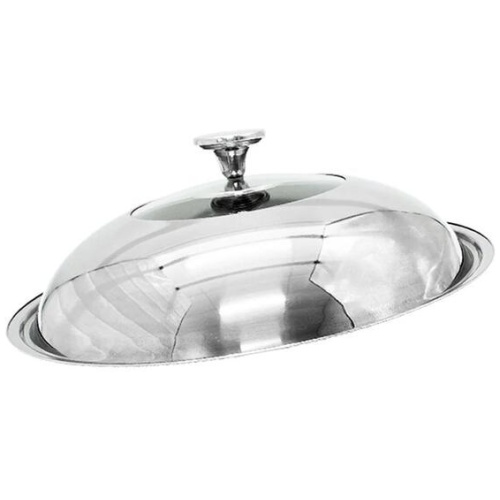 32cm Stainless steel Lid with Glass Window Frypan Casserole Pot Wok Replacement