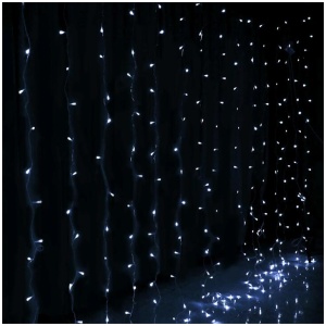 3X6M Christmas Lights Curtain Light Cool White 600 LED Jingle Jollys