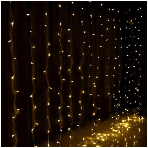 3X6M Christmas Lights Curtain Light Warm White 600 LED Jingle Jollys