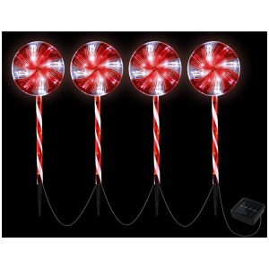 4 PCS Christmas Lights Path Ground Light Garden Decoration 112 LED Jingle Jollys