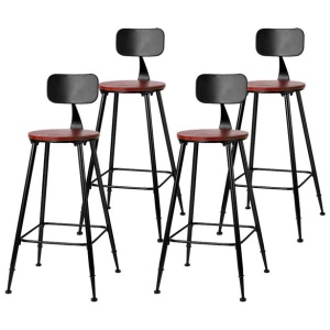 4x Bar Stools Vintage Metal Chairs