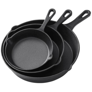 5-star chef Non Stick Frying Pan Cast Iron 3PCS