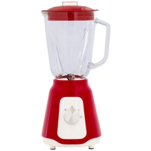 500W Glass Blender with Two Adjustable Speeds 1.5L - Red