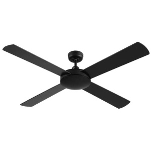 52'' Ceiling Fan AC Motor 4 Blades w/Remote - Black