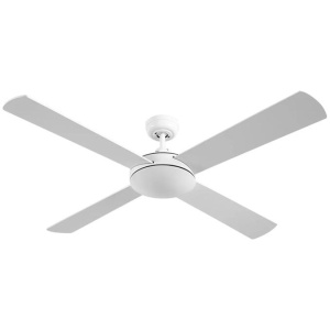 52'' Ceiling Fan AC Motor 4 Blades w/Remote - White