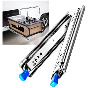 56in Pair 1000 - 2000mm 150KG Capacity Heavy Duty Trailer Drawer Slides Rails Runners Locking