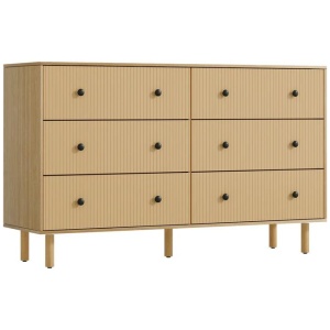 6 Chest of Drawers Tallboy Cabinet - RUTH Pine