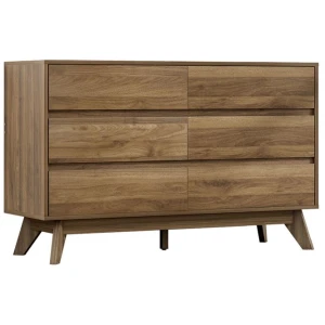 6 Chest of Drawers - XAVI Walnut