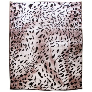 675gsm 2 Ply Animal Print Faux Mink Blanket Queen 200x240 cm Jaguar
