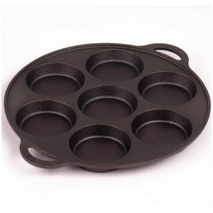 7 Cup Cast Iron Egg Frying Pan Divided Egg Skillet Pan Fried Egg Pan Cooker Pancake Egg Fryer