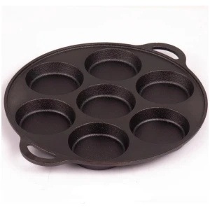 7 Cup Cast Iron Egg Frying Pan Divided Egg Skillet Pan Fried Egg Pan Cooker Pancake Egg Fryer