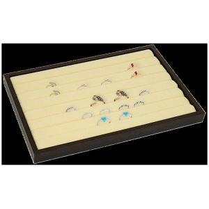 7 Slot Velvet Ring Earring Tray Storage Jewellery Display Display Stackable