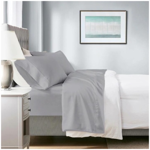 700 TC Tencel Lyocell Fibre & Cotton Dove Deep Queen Sheet Set by Renee Taylor