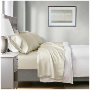 700 TC Tencel Lyocell Fibre & Cotton Ivory Deep Queen Sheet Set by Renee Taylor