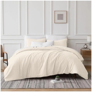 700 TC Tencel Lyocell Fibre & Cotton Ivory Super King Quilt Cover Set by Renee Taylor