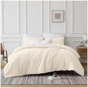 700 TC Tencel Lyocell Fibre & Cotton Ivory Super King Quilt Cover Set by Renee Taylor