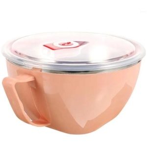 900ml Stainless Steel Instant Noodle Solid Bowl Korean Mi Goreng w Lid & Handle