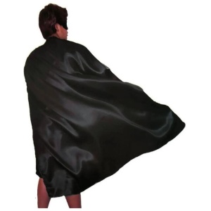 ADULT CAPE Costume Cloak Halloween Fancy Dress Coat Jacket Superhero Book Week - Black