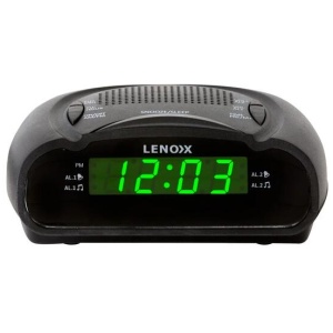AM/FM Alarm Clock & Radio w/ Green LED Time Numbering