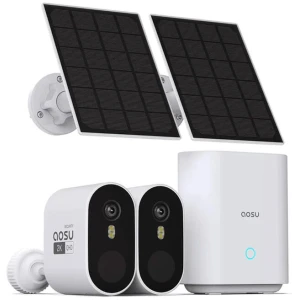 AOSU Outdoor Solar-Powered Security Camera Pro System (2 Camera Kit)