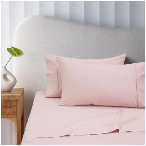 Accessorize 400TC Blush Bamboo Cotton Sheet Set 40cm Wall Single