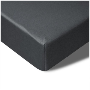 Accessorize 400TC Charcoal Bamboo Cotton Fitted Sheet 40cm Wall Single