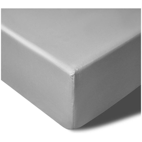 Accessorize 400TC Grey Bamboo Cotton Mega / Super Fitted Sheet 50cm Wall Queen