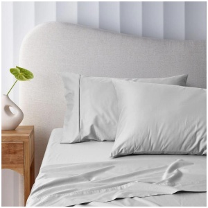 Accessorize 400TC Grey Bamboo Cotton Mega / Super Sheet Set 50cm Wall King