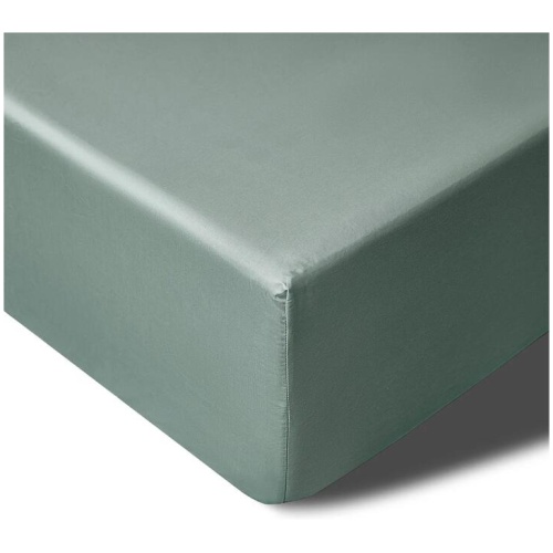 Accessorize 400TC Sage Bamboo Cotton Mega / Super Fitted Sheet 50cm Wall Queen