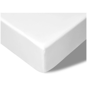 Accessorize 400TC White Bamboo Cotton Fitted Sheet 40cm Wall Queen