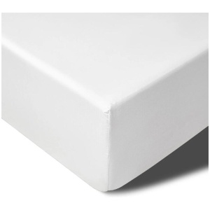 Accessorize 400TC White Bamboo Cotton Mega / Super Fitted Sheet 50cm Wall Queen