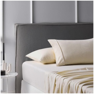 Accessorize Cotton Flannelette Sheet Set 40cm Wall Stone King