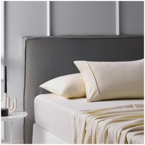 Accessorize Cotton Flannelette Sheet Set 40cm Wall Stone King