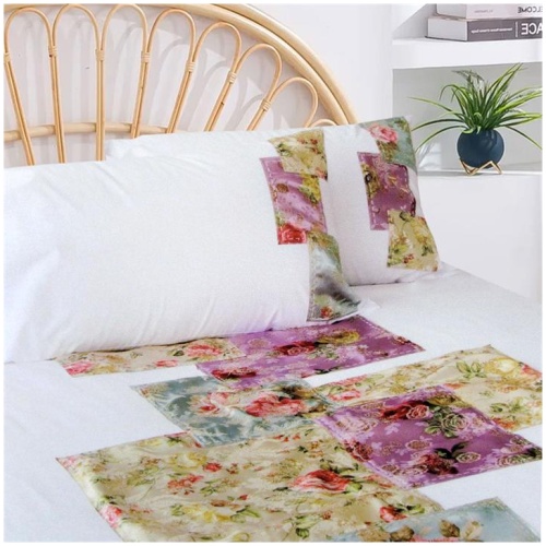 Accessorize Country Rose White Quilt Cover Set Queen