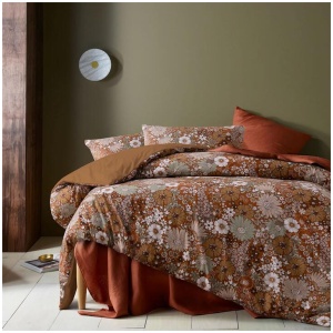 Accessorize Rainbow Garden Autumn Washed Cotton Quilt Cover Set King
