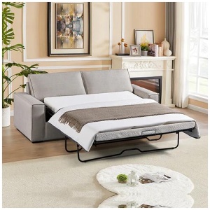 Ada Multifunctional 3 Seater Sofa Bed Fabric Upholstery Wooden Structure