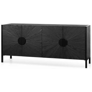 Adaline 1.8m Wooden Buffet Unit - Black by Interior Secrets - AfterPay Available