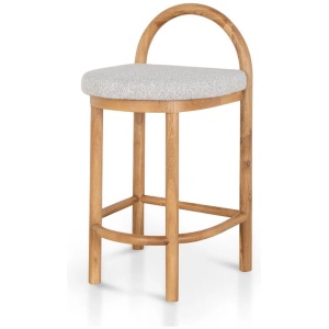 Adir 65cm Natural Bar Stool - Clay Grey by Interior Secrets - AfterPay Available