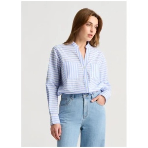 Agna Stripe Cotton Shirt