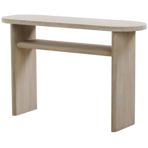 Agosti Travertine Marble 1.22m Console Table - White Wash by Interior Secrets - AfterPay Available